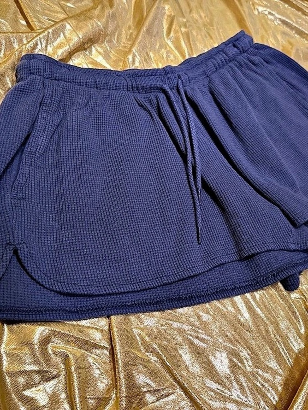 Disney Studios Costume Dept Brandy Melville Summer Thermal Shorts High Waist Blu
